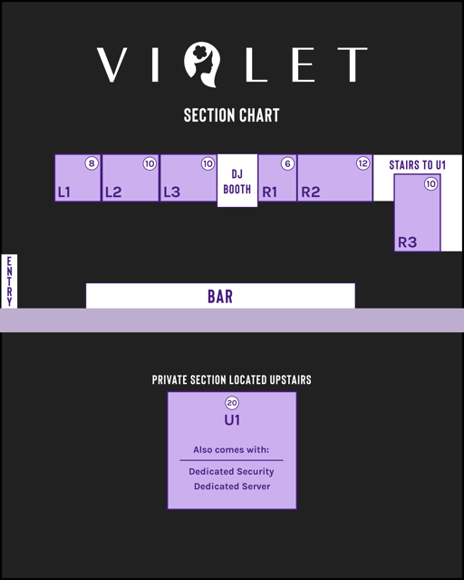 Vip Map Reservation VIP Reservations | Violet Nightclub